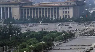 Tank Approach Tiananmen Square