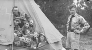 Boys In Tent In Nazi Germany