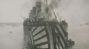 Dazzle Camouflage Large Ship