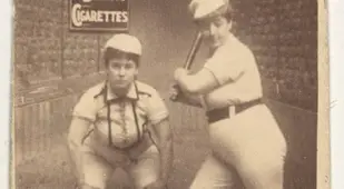 The Batter With Catcher, From Type 2 Series of Baseball Cards