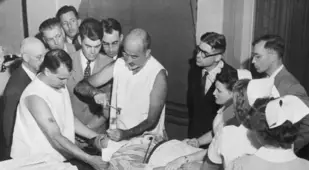 Walter Freeman Performing A Lobotomy