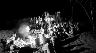 Bonfire On Beach