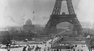Eiffel Tower Under Construction