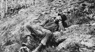 Exhausted Klondiker Resting