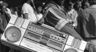 Boombox With Homemade Strap
