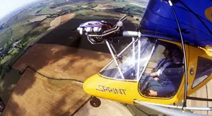 Microlight Aircraft Over Avebury Crop Circles