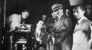 Hitler Goebbels Behind Camera