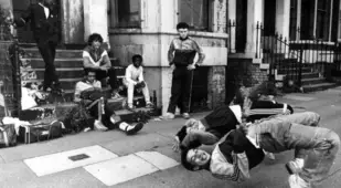 Breakdancers Stoop Sidewalk