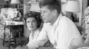 John Kennedy Jackie On Floor