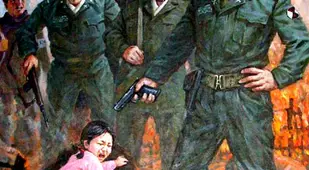 North Korean Propaganda Soldiers