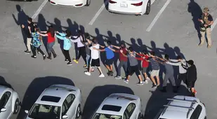 Students Walking In Line