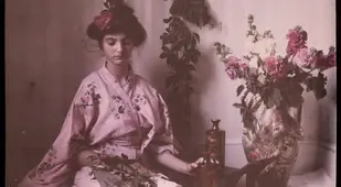 Old Color Photos Girl In Kimono
