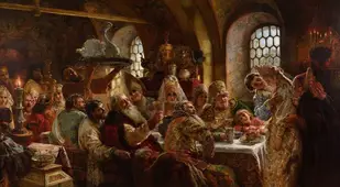 Medieval Foods At Dinner