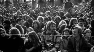 Crowd Sits At Altamont Concert