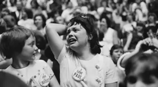 Girl Cries At Beatles Concert