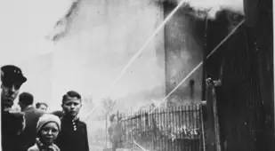 Children Looking At Fire