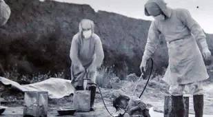 Unit 731 Hosing Down Man