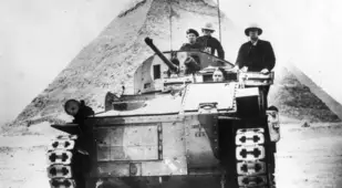 British Tank Egyptian Pyramid