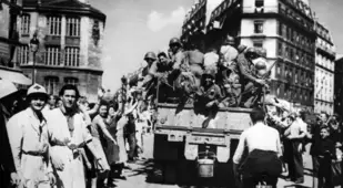 Army Jeep In Paris