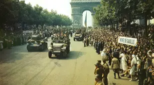 Parade After The Liberation Of Paris
