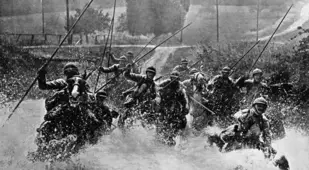 Soldiers Gallop On Horseback