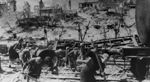 Women Digging Through Stalingrad Debris