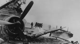 Kamikaze Crashed On Boat