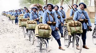 Alpine Cyclists Of World War I Colorized