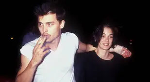 Johnny Depp Smoking With Winona Ryder