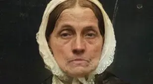 Colorized Portrait Of Anonymous 1850s Woman 