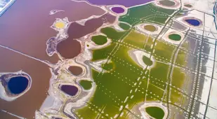 Aerial View Of Yuncheng Salt Lake
