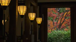 Inside Buddhist Temple Kyoto