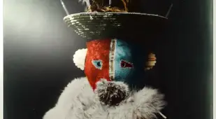 Native American Man In A Colorful Mask