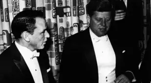 Frank Sinatra Eating Dinner With Jfk