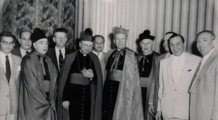 Israel "Ice Pick Willie" Alderman With Priests