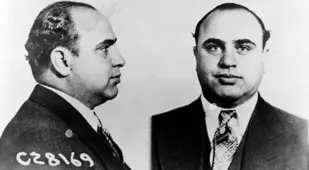 Mug Shot Of Al Capone In Suit And Tie
