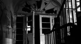 Empty And Dark Beelitz Heilstätten Doorway