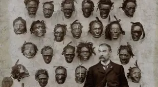 H G Robley With Mokomokai Heads