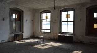View Of Liberty Island From Ellis Island Immigration Hospital