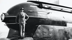 Raymond Loewy On A Train