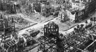 Aerial View Of Dresden Bombing