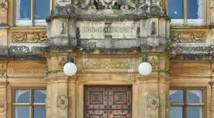 Front Door Of Highclere Castle In Hampshire England