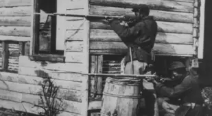 African American Soldiers At A Picket Post