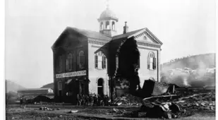 Destroyed Train Station In Johnstown