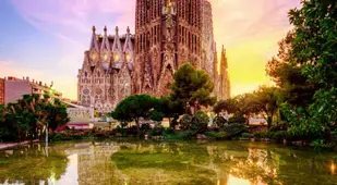 Sagrada Familia At Sunset