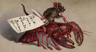 Lobster Christmas Card