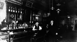Two Men In A Wild West Saloon