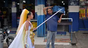 Nymph Walks Past Shop