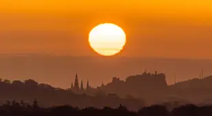 Edinburgh Castle At Sunrise