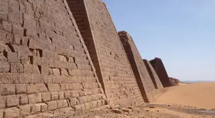 Meroe Pyramids Side View